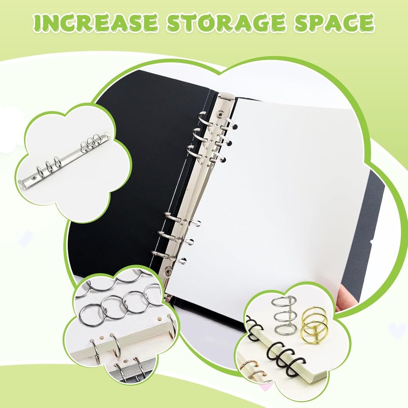 KPOONI 80 Sheets Blank Release Paper Pages for 6-Ring A5 Sticker Binder Organizer Double-side Reusable Insert Refills for Stickers Collecting Book Storage Album - Image 5